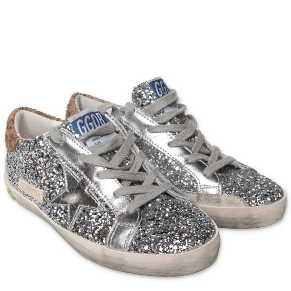 Golden Goose Kids Superstar Glitter Sneakers
